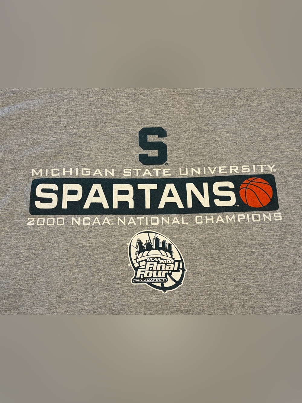 Vintage 2000 Michigan State Spartans NCAA National Champions Final Four T Shirt